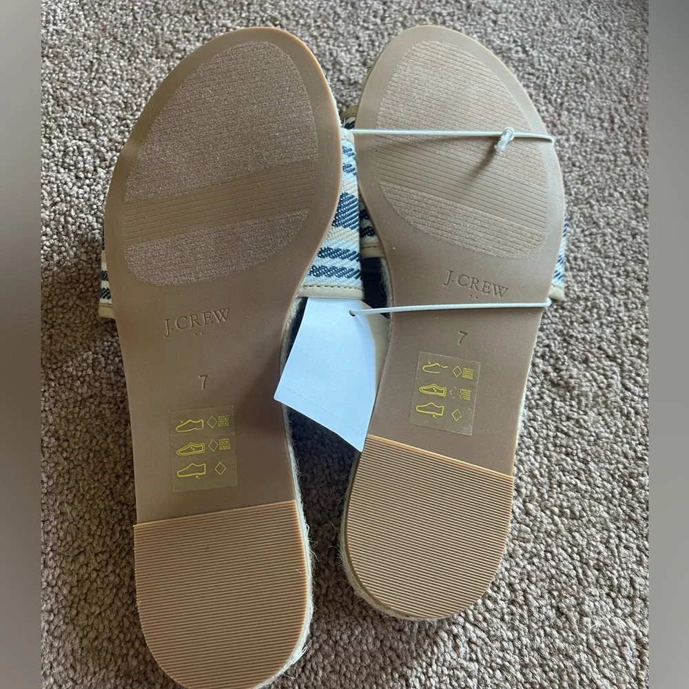 Jcrew Factory espadrille slide sandals size 7 new - Picture 3 of 3